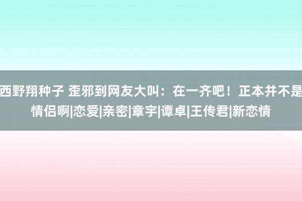 西野翔种子 歪邪到网友大叫：在一齐吧！正本并不是情侣啊|恋爱|亲密|章宇|谭卓|王传君|新恋情